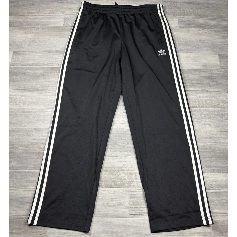 Adidas Originals Men's Lrg Firebird Track Pants Black White Stripes IJ7055 - NWT